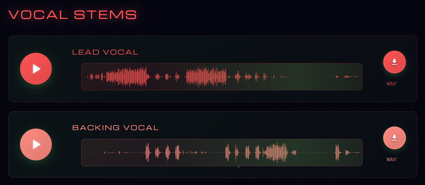 Separated Vocals Preview