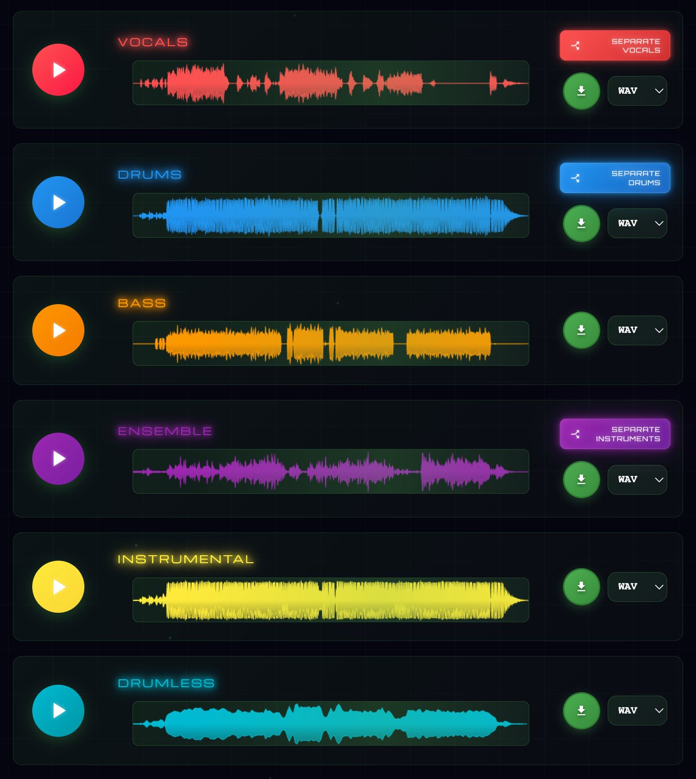 Stemulator - Audio Stems Visualization