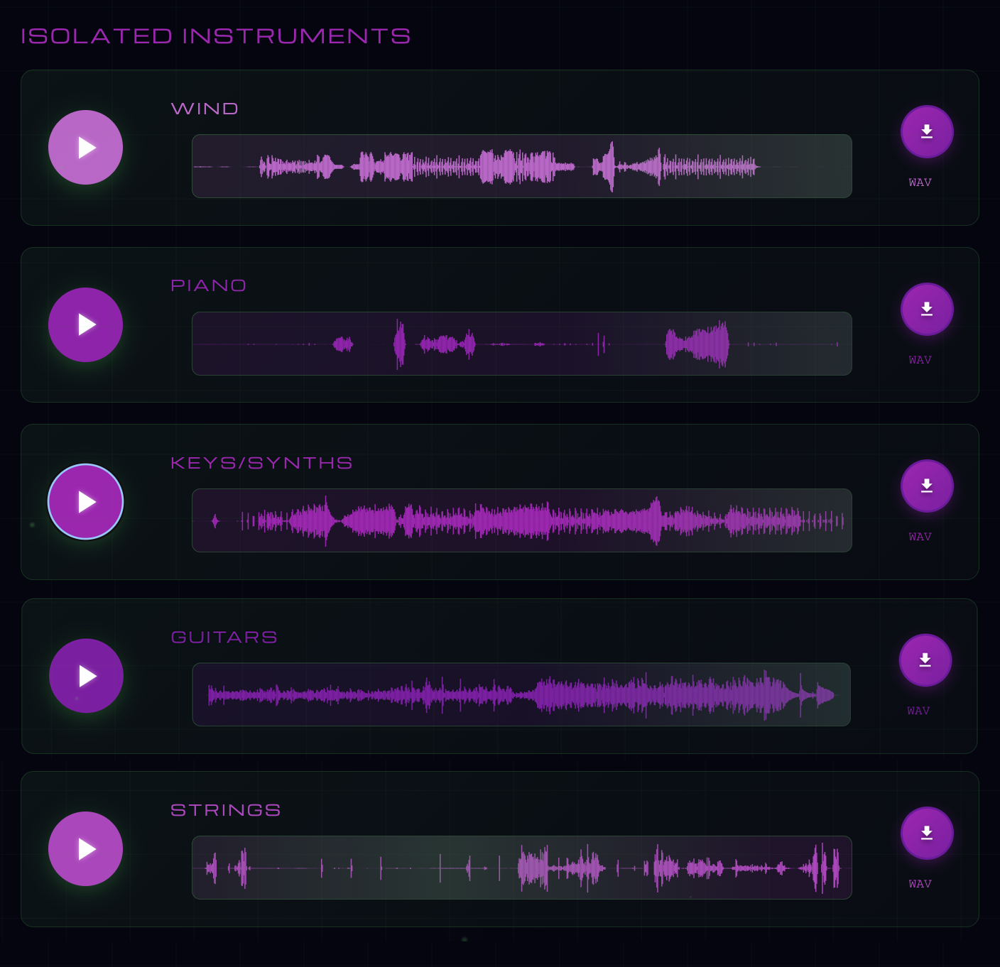 Separated Instruments Preview