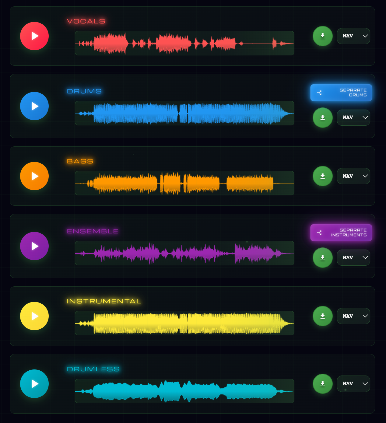 Stemulator - Audio Stems Visualization